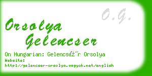 orsolya gelencser business card